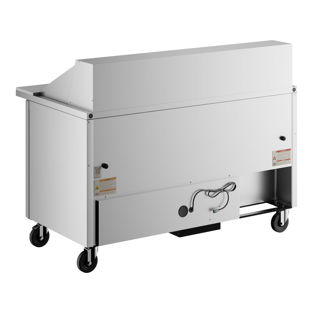 True TSSU-60-24M-B-ST-HC 60 3/8" 2 Door Mega Top Refrigerated Sandwich Prep Table