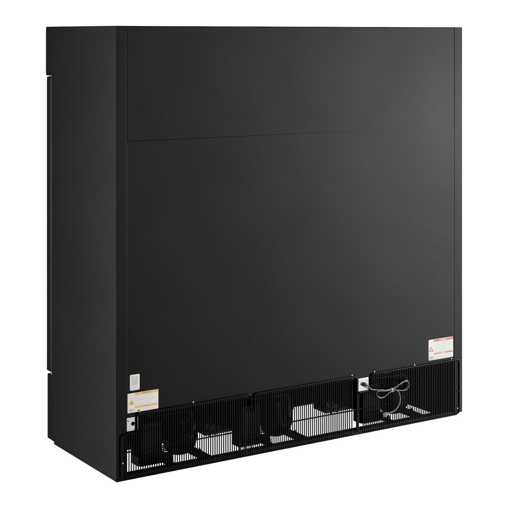 True GDM-72-HC 78 1/8" Black Refrigerated Glass Door Merchandiser with LED Lighting