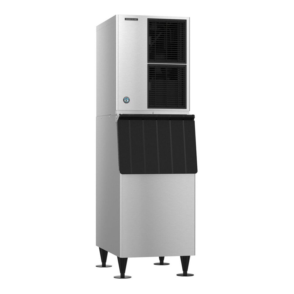 Hoshizaki KM-322MAK Slim-Line Series 22" Air-Cooled Modular Crescent Ice Machine with Stainless Steel Finish and 300 lb. Storage - 489 lb., 115V, 1 Phase