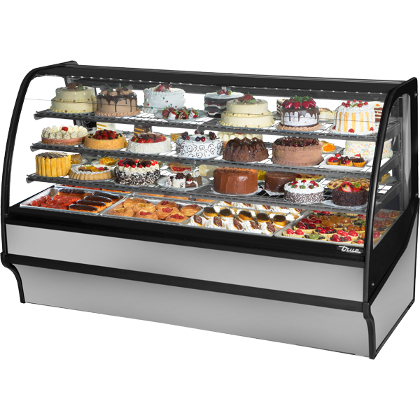 True TDM-DC-48-GE/GE-S-S Curved Glass, Glass End Dry Case with Stainless Exterior and Stainless Interior - view 4