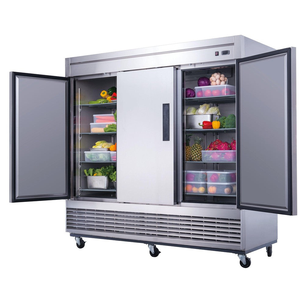 Dukers D83R 3-Door Commercial Refrigerator in Stainless Steel image 4
