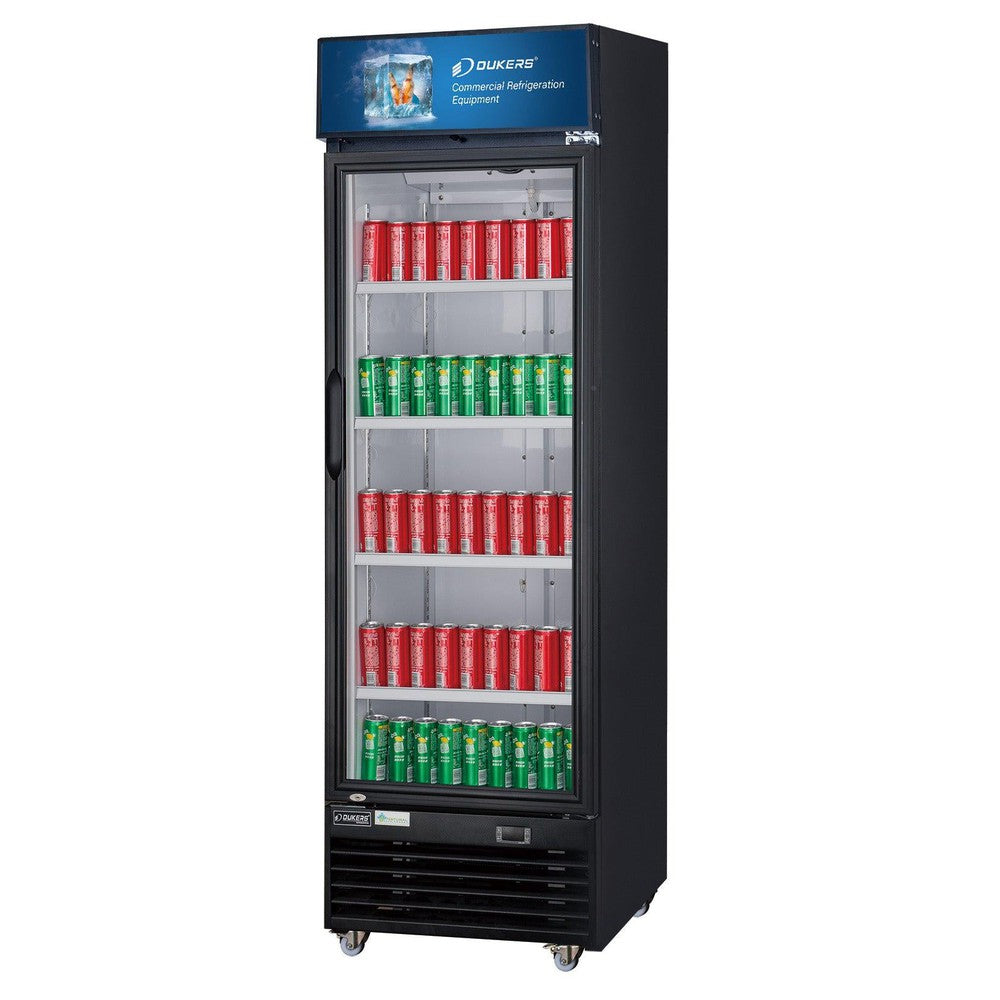 Dukers LG-430 Commercial Single Swing Door Glass Merchandiser Refrigerator image 3