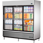 True TSD-69G-HC-LD Reach-In Glass Slide Door Refrigerator with Hydrocarbon Refrigerant and LED Lighting
