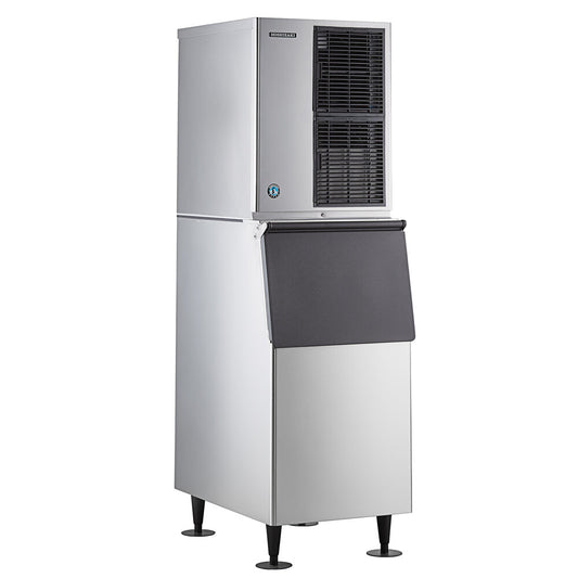 Hoshizaki KM-350MAJ Slim Line 22" Air-Cooled Crescent Cube Ice Machine with Stainless Steel Finish and 300 lb. Storage - 489 lb./Day