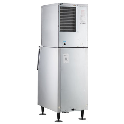Hoshizaki KM-350MAJ Slim Line 22" Air-Cooled Crescent Cube Ice Machine with Stainless Steel Finish and 300 lb. Storage - 489 lb./Day
