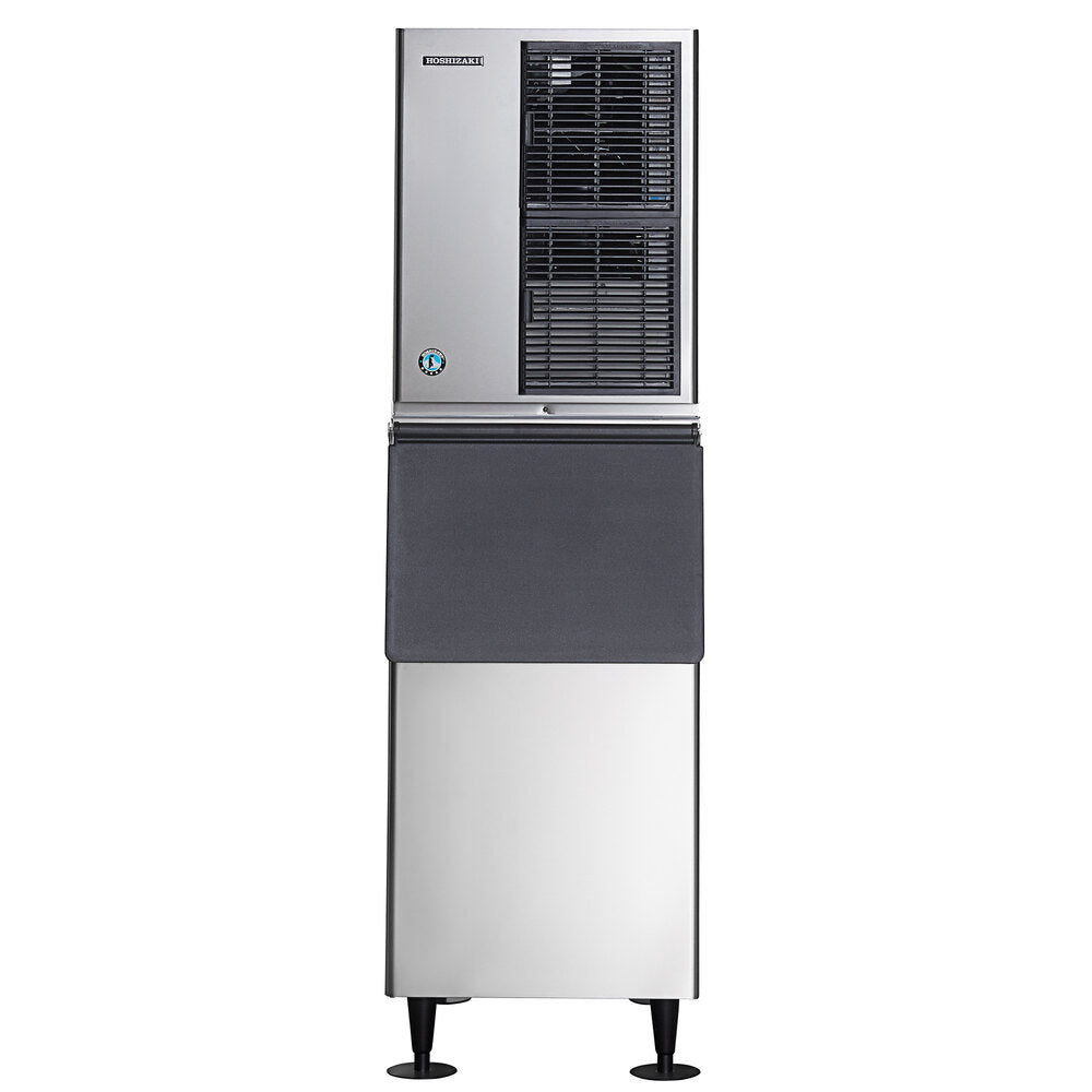 Hoshizaki KM-350MAJ Slim Line 22" Air-Cooled Crescent Cube Ice Machine with Stainless Steel Finish and 300 lb. Storage - 489 lb./Day