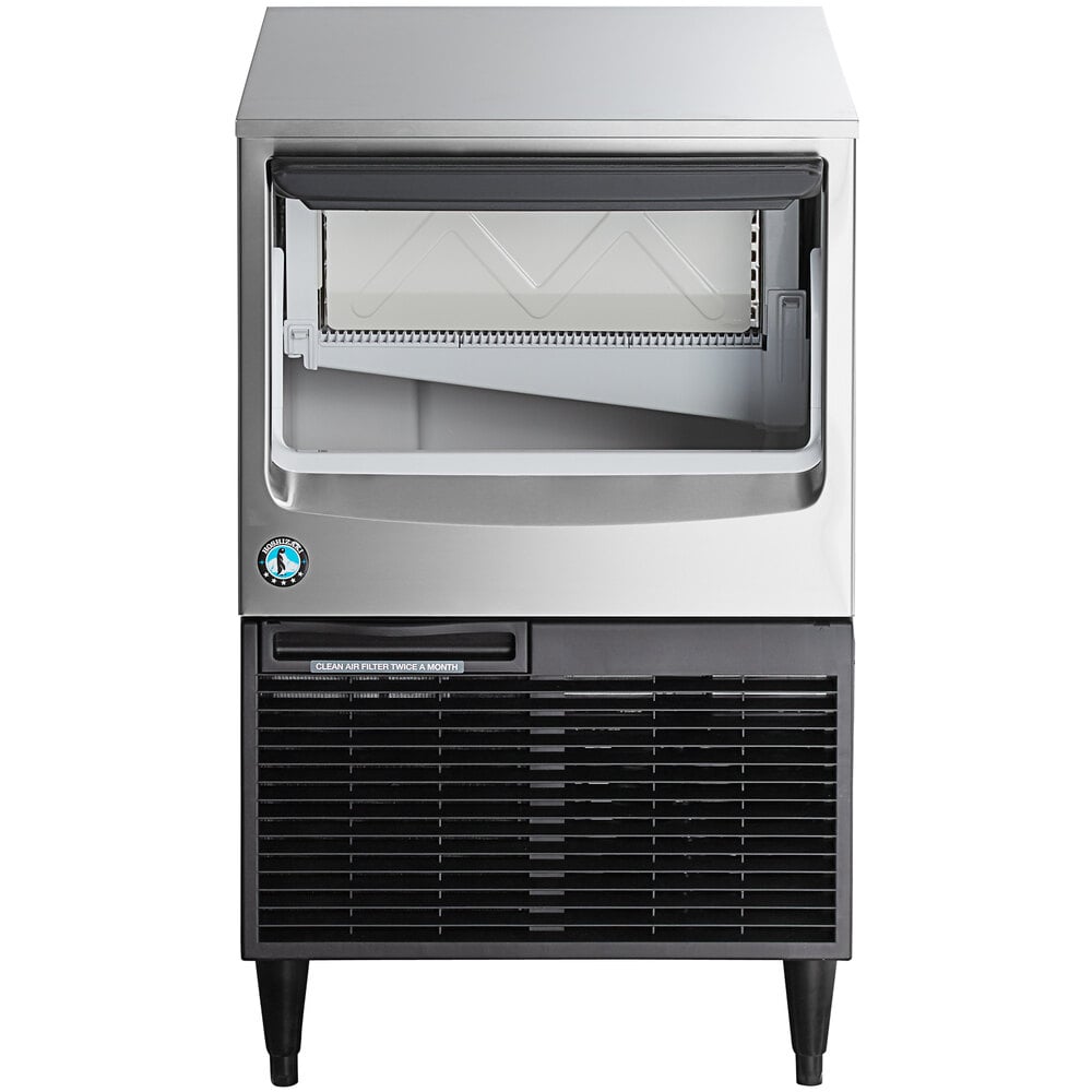 Hoshizaki KM-161BAJ 24" Air-Cooled Undercounter Crescent Cube Ice Machine with 78 lb. Storage - 163 lb./Day