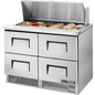 True TFP-48-18M-D-4-HC Drawered Food Prep Unit with Hydrocarbon Refrigerant
