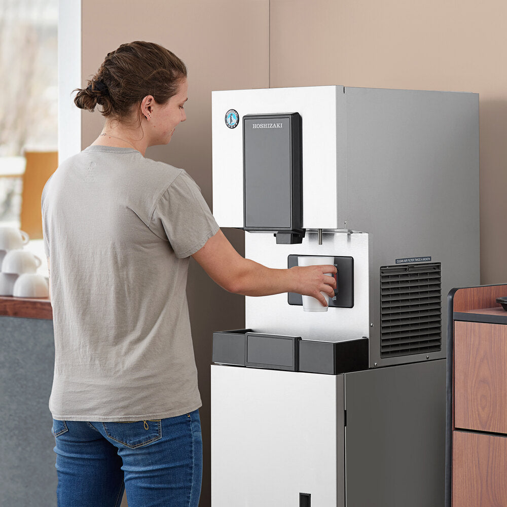 Hoshizaki DCM-271BAH-OS Opti-Serve Air-Cooled Countertop Ice Maker and Water Dispenser with SD-271 Stand and 10 lb. Storage - 257 lb./Day