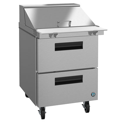 Hoshizaki SR27B-12MD2 27" 2 Drawer Mega Top Stainless Steel Refrigerated Sandwich Prep Table