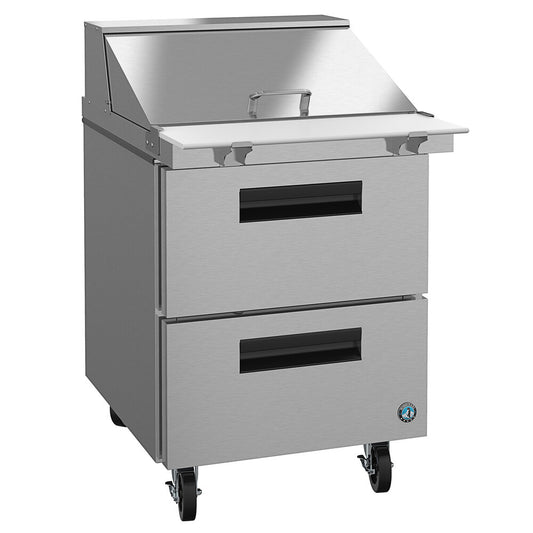 Hoshizaki SR27B-12MD2 27" 2 Drawer Mega Top Stainless Steel Refrigerated Sandwich Prep Table