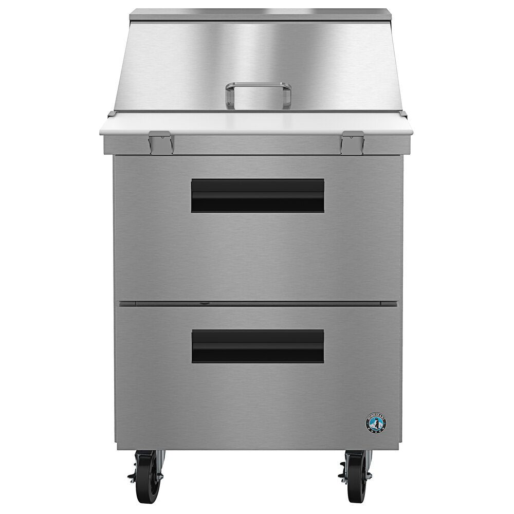 Hoshizaki SR27B-12MD2 27" 2 Drawer Mega Top Stainless Steel Refrigerated Sandwich Prep Table