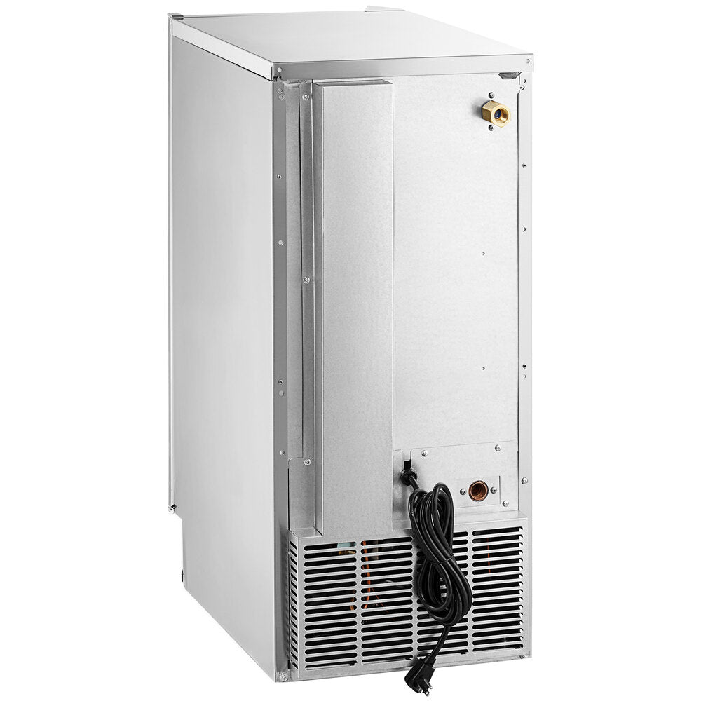 Hoshizaki AM-50BAJ 14 7/8" Air-Cooled Undercounter Top Hat Cube Ice Machine with 22 lb. Storage - 51 lb./Day