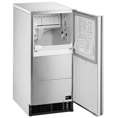 Hoshizaki AM-50BAJ 14 7/8" Air-Cooled Undercounter Top Hat Cube Ice Machine with 22 lb. Storage - 51 lb./Day