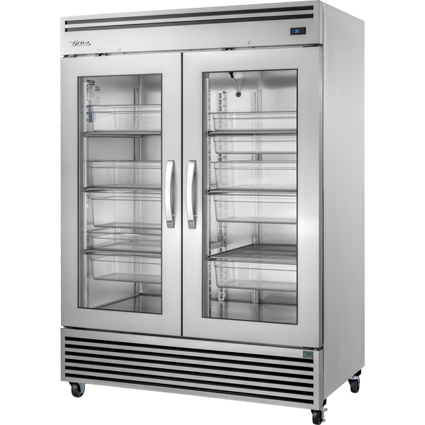 True TGN-2R-2G Reach-In Glass Swing 2 Door Refrigerator with Hydrocarbon Refrigerant