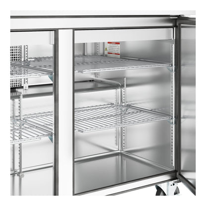 True TSSU-72-18-HC 72 3/8" 3 Door Refrigerated Sandwich Prep Table