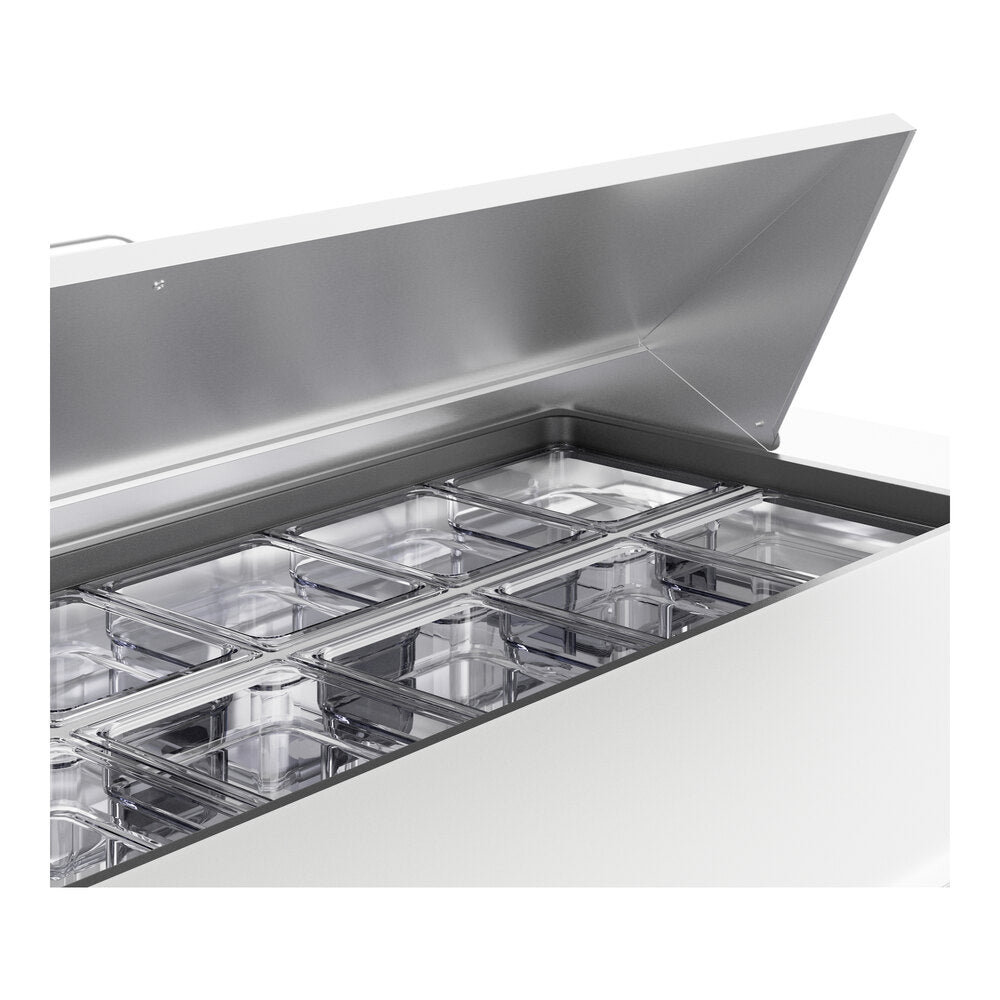 True TSSU-72-18-HC 72 3/8" 3 Door Refrigerated Sandwich Prep Table