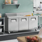 True TSSU-72-18-HC 72 3/8" 3 Door Refrigerated Sandwich Prep Table