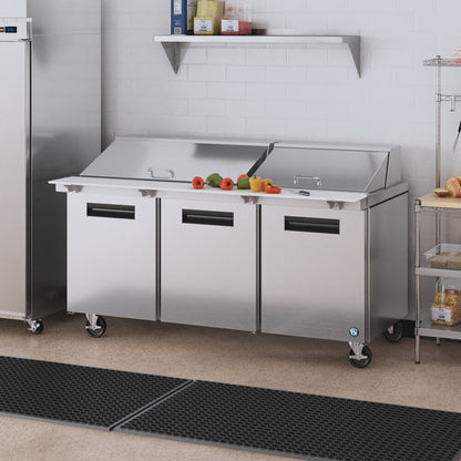 Hoshizaki SR72B-30M 72" Mega Top Prep Refrigerator with 3 Doors