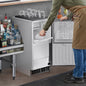 Hoshizaki AM-50BAK-AD 14 7/8" ADA Compliant Air-Cooled Undercounter Top Hat Cube Ice Machine with 27 lb. Storage - 54 lb./Day