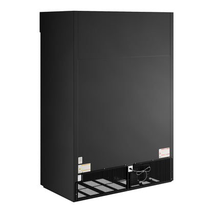 True GDM-47-HC-LD 54 1/8" Black Refrigerated Sliding Glass Door Merchandiser with LED Lighting