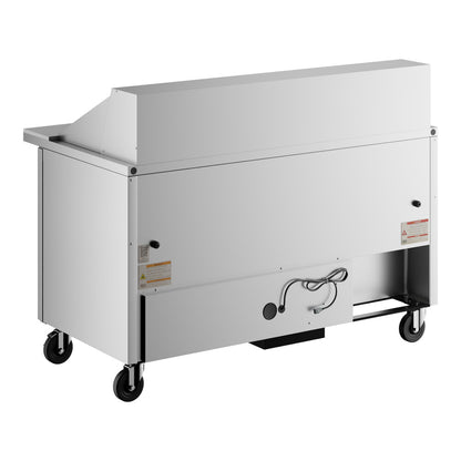 True TSSU-60-24M-B-ST-HC 60 3/8" 2 Door Mega Top Refrigerated Sandwich Prep Table