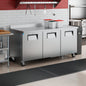 True TWT-72-HC 72 3/8" Worktop Refrigerator with 3 9/16" Backsplash