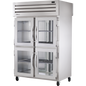 True STG2RPT-4HG-2S-HC Pass-Thru Glass Half Front/Solid Rear Swing Doors Refrigerator with Hydrocarbon Refrigerant