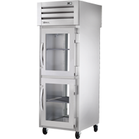 True STR1RPT-2HG-1G-HC Pass-Thru Half Glass Front/Glass Rear Swing Doors Refrigerator with Hydrocarbon Refrigerant