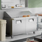 True TSSU-60-24M-B-ST-HC 60 3/8" 2 Door Mega Top Refrigerated Sandwich Prep Table