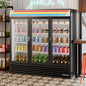 True GDM-72-HC 78 1/8" Black Refrigerated Glass Door Merchandiser with LED Lighting