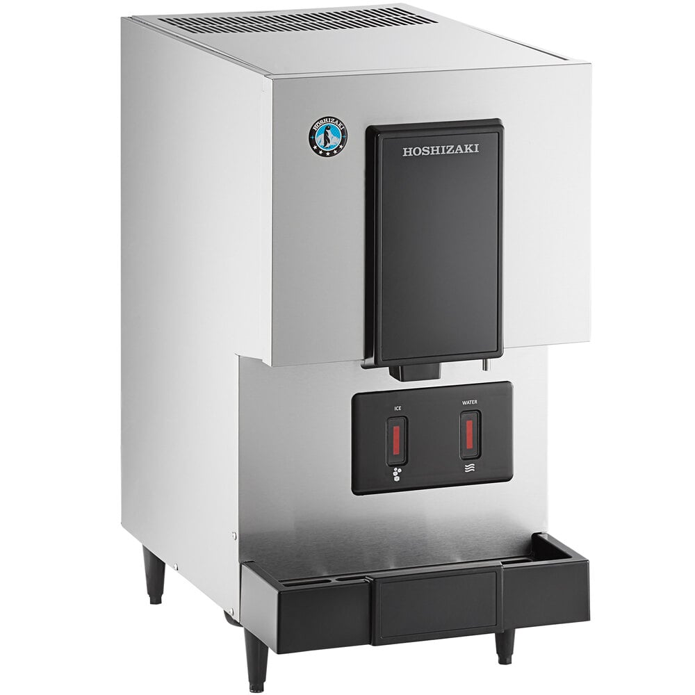 Hoshizaki DCM-271BAK-OS Opti-Serve 16 5/8" ADA Compliant Air-Cooled Hands-Free Countertop Ice Maker and Water Dispenser with 10 lb. Storage - 286 lb./Day