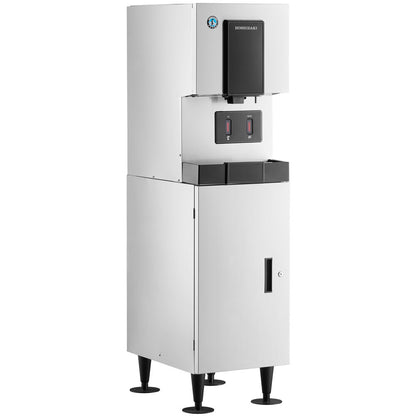 Hoshizaki DCM-271BAK-OS Opti-Serve 16 5/8" ADA-Compliant Air-Cooled Hands-Free Cubelet Ice Maker and Water Dispenser with Floor Stand and 10 lb. Storage - 286 lb./Day