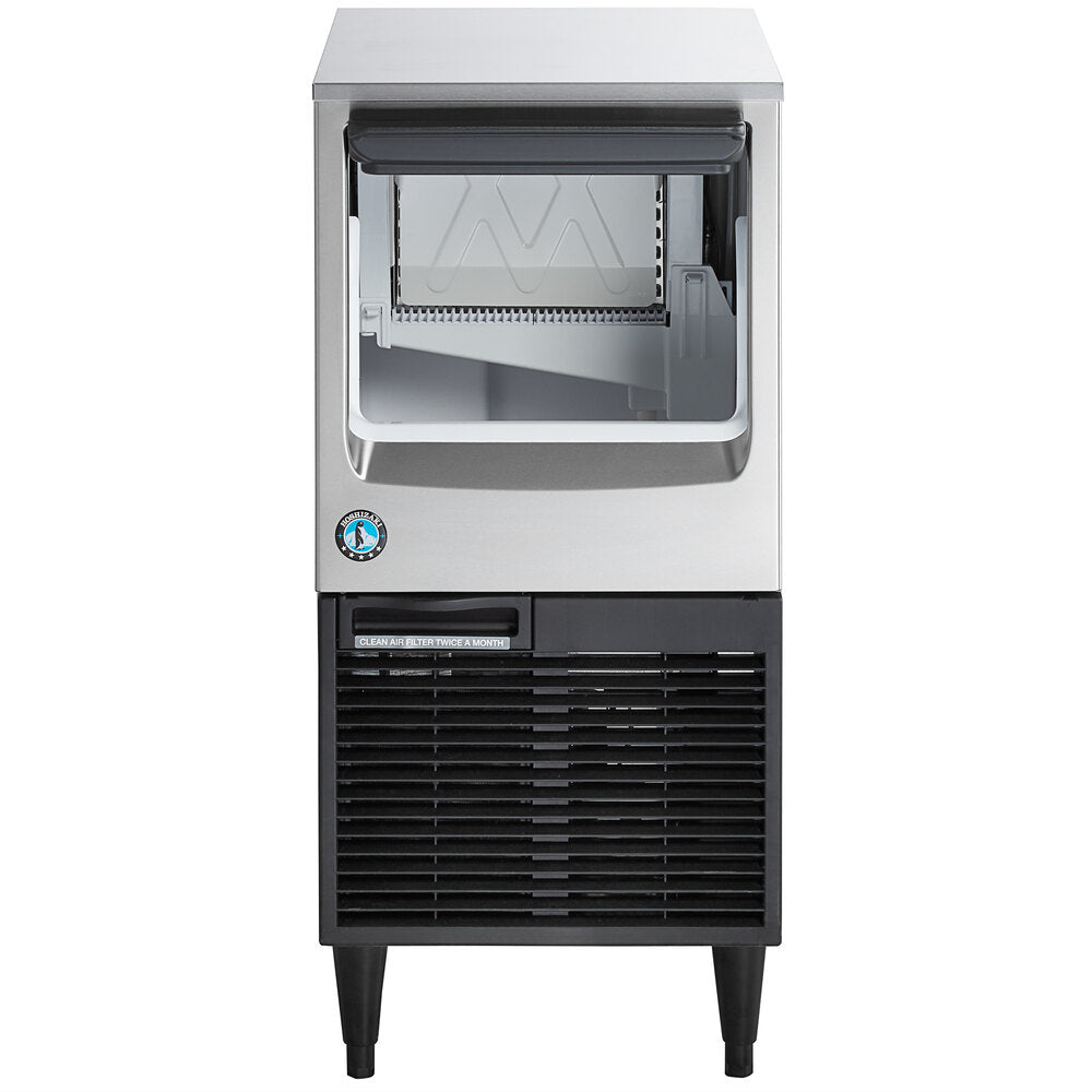 Hoshizaki KM-81BAK 17 3/4" ADA-Compliant Air-Cooled Undercounter Crescent Cube Ice Machine with 38 lb. Storage - 98 lb./Day