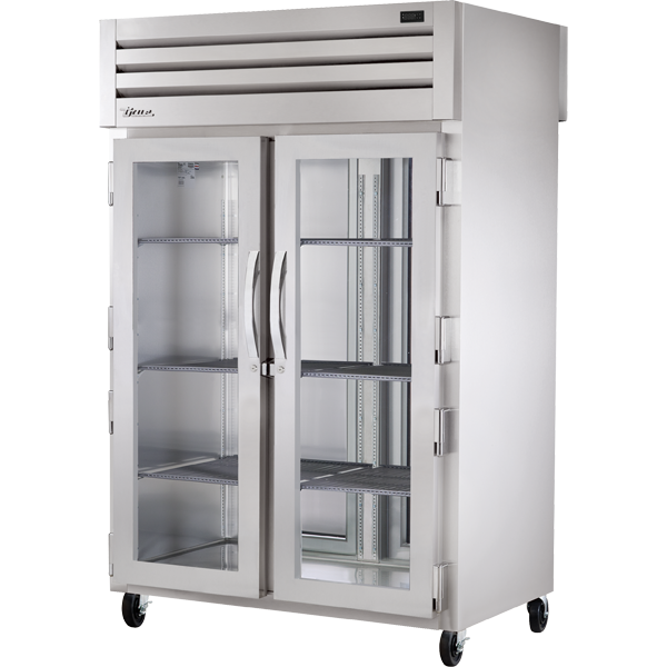 True STR2RPT-2G-2S-HC Pass-Thru Glass Front/Solid Rear Swing Doors Refrigerator with Hydrocarbon Refrigerant