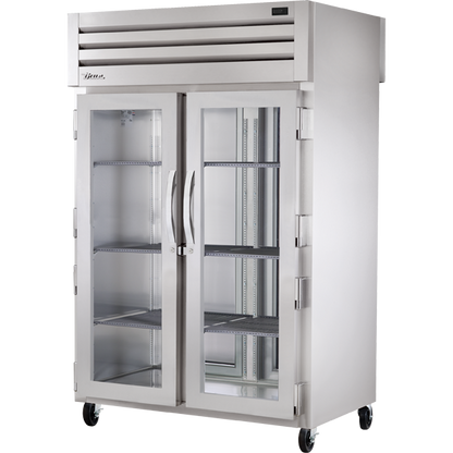 True STR2RPT-2G-2S-HC Pass-Thru Glass Front/Solid Rear Swing Doors Refrigerator with Hydrocarbon Refrigerant