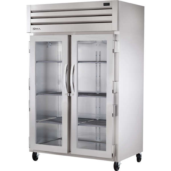True STR2R-2G-HC Reach-In Glass Swing Door Refrigerator with Hydrocarbon Refrigerant