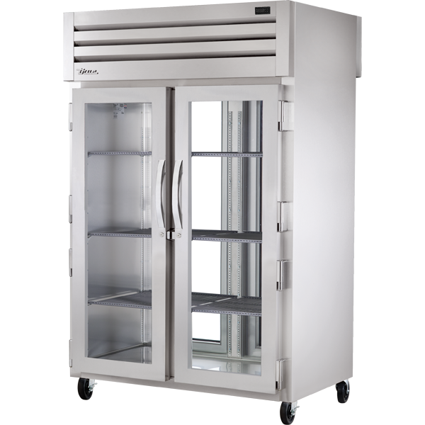 True STG2RPT-2G-2G-HC Pass-Thru Glass Front/Glass Rear Swing Doors Refrigerator with Hydrocarbon Refrigerant