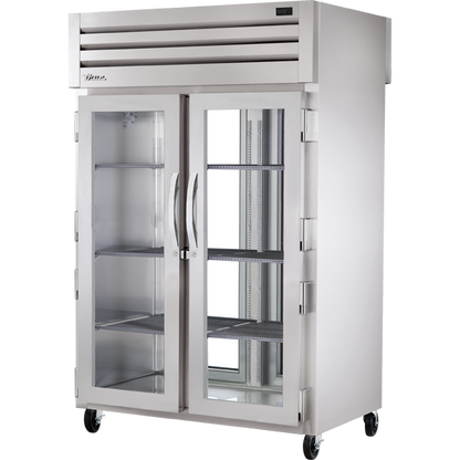 True STG2RPT-2G-2G-HC Pass-Thru Glass Front/Glass Rear Swing Doors Refrigerator with Hydrocarbon Refrigerant
