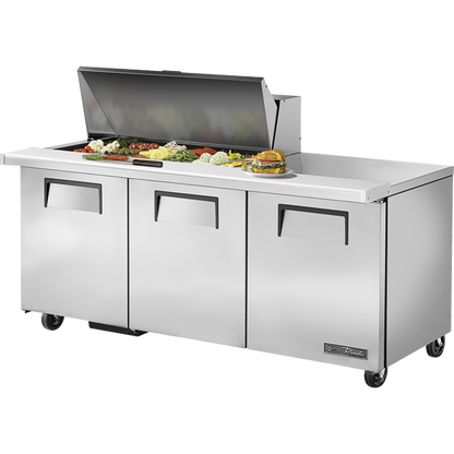 True TSSU-72-18M-B-HC Mega-Top Solid Door Sandwich/Salad Unit with Hydrocarbon Refrigerant - view 2