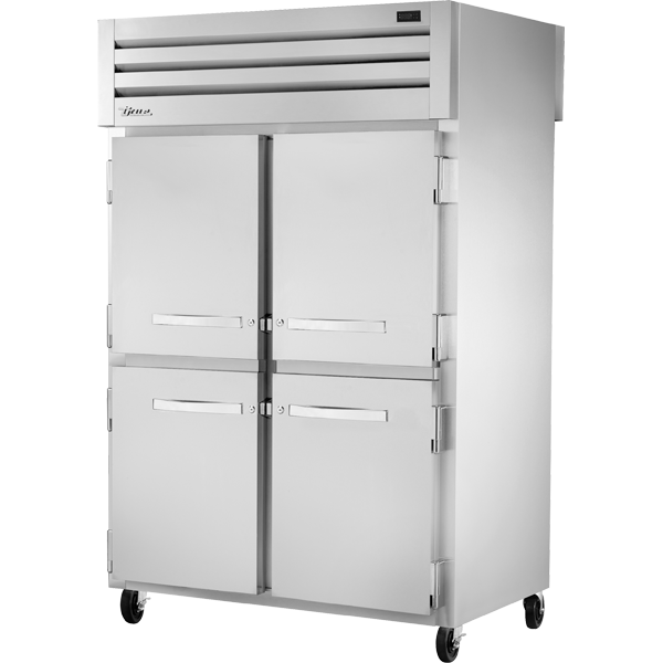 True STA2RPT-4HS-2S-HC Pass-Thru Solid Half Front/Solid Rear Swing Doors Refrigerator with Hydrocarbon Refrigerant