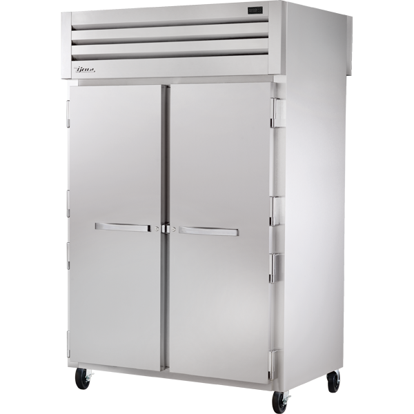 True STG2RPT-2S-2G-HC Pass-Thru Solid Front/Glass Rear Swing Doors Refrigerator with Hydrocarbon Refrigerant
