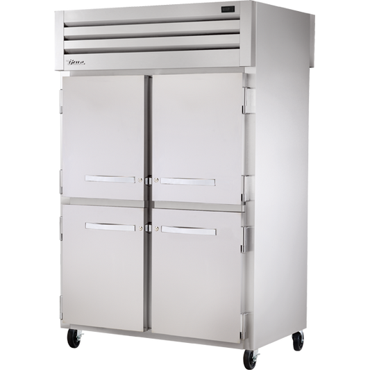 True STR2RPT-4HS-2S-HC Pass-Thru Solid Half Front/Solid Rear Swing Doors Refrigerator with Hydrocarbon Refrigerant