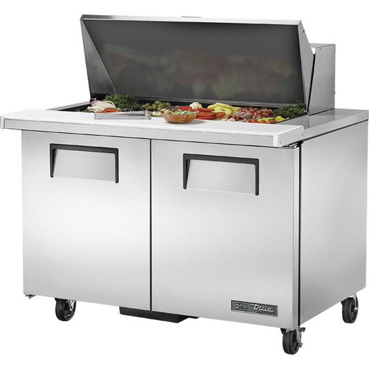 True TSSU-48-18M-B-HC Mega-Top Solid Door Sandwich/Salad Unit with Hydrocarbon Refrigerant