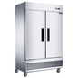 Dukers D47EF Compact 2-Door Commercial Freezer in Stainless Steel image 1