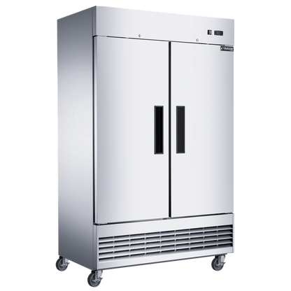 Dukers D47ER Compact 2-Door Commercial Refrigerator in Stainless Steel image 1