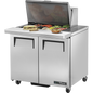 True TSSU-36-12M-B-HC Mega-Top Solid Door Sandwich/Salad Unit with Hydrocarbon Refrigerant