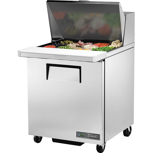 True TSSU-27-12M-C-HC Mega-Top Solid Door Sandwich/Salad Unit with Hydrocarbon Refrigerant