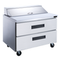 Dukers DSP36-10-D2 2-Drawer Commercial Food Prep Table Refrigerator in Stainless Steel image 1