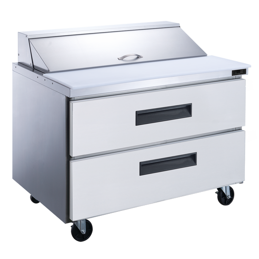Dukers DSP36-15M-D2 2-Drawer Megatop Commercial Food Prep Table Refrigerator in Stainless Steel image 1